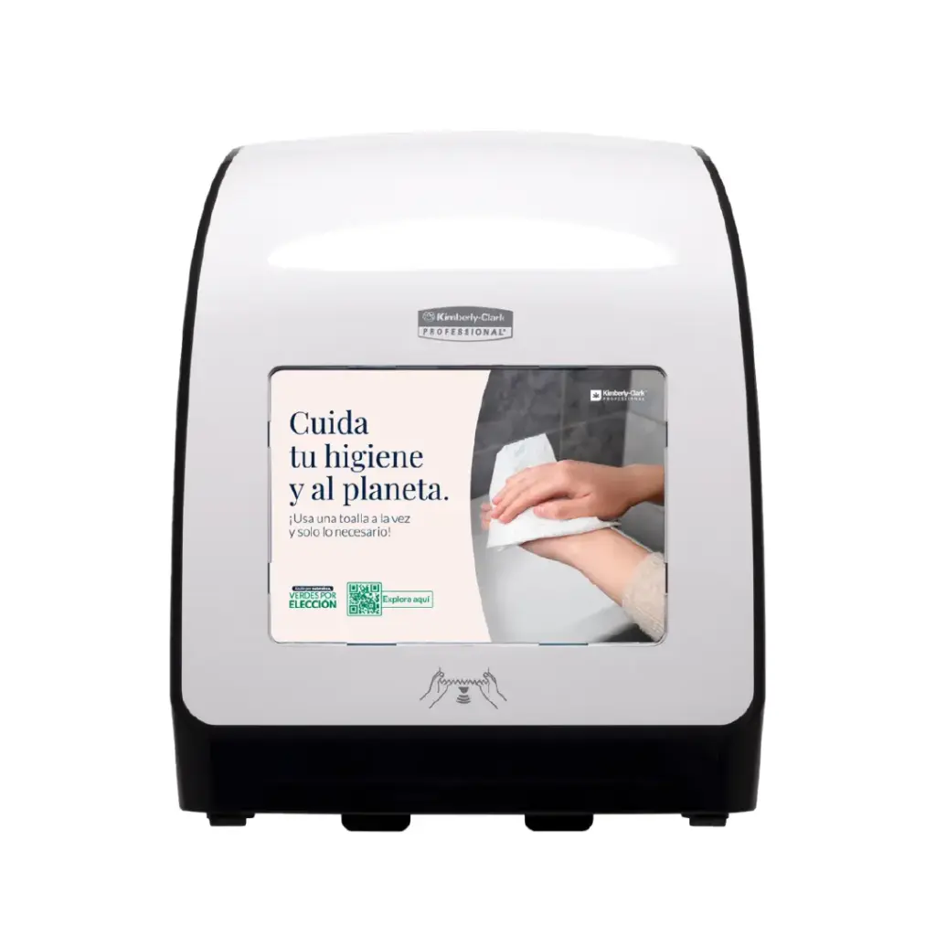 Dispensador MOD Automatica para Papel Toalla de Mano - Blanco y Negro - KCP