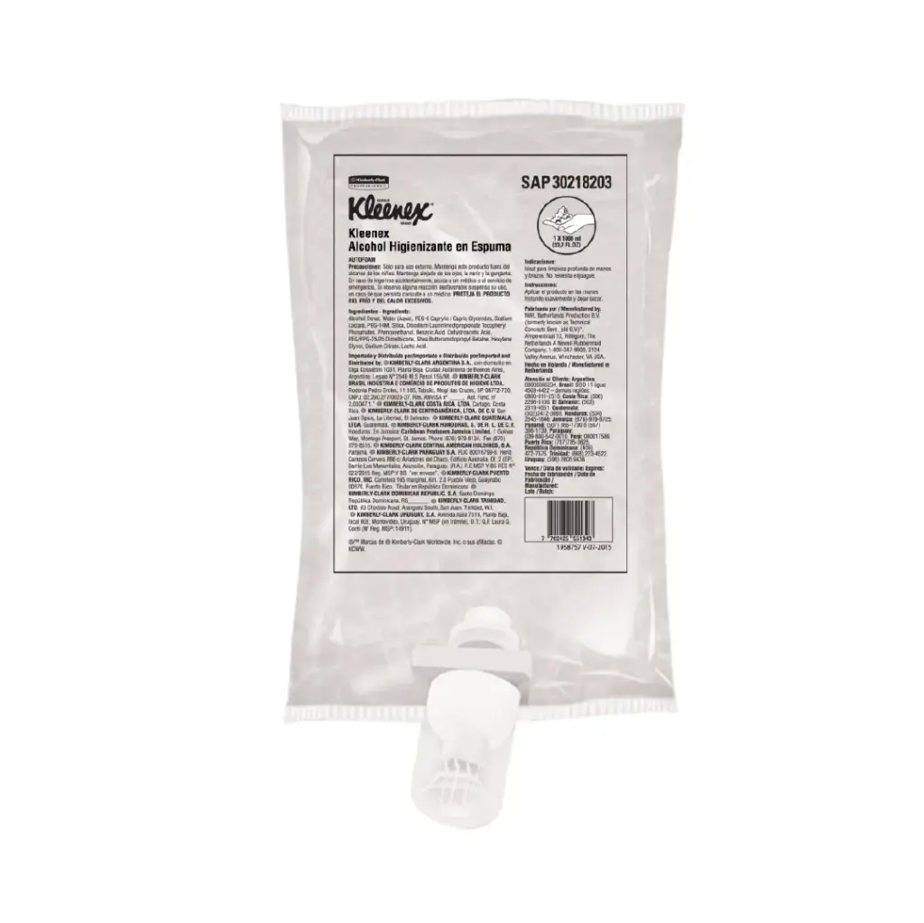 Sanitizante Autofoam (Alcohol en Espuma) - Kleenex - Caja de 4 Paq. X 1000 ml - KCP