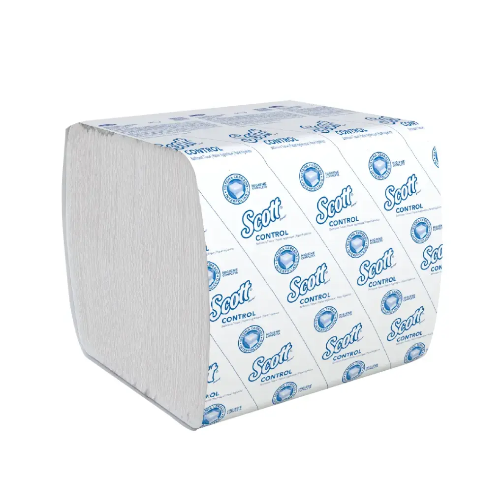 Papel Higiénico Interfoliado - Blanco - Scott Control - Caja de 36 Paq x 126 Hojas - KCP