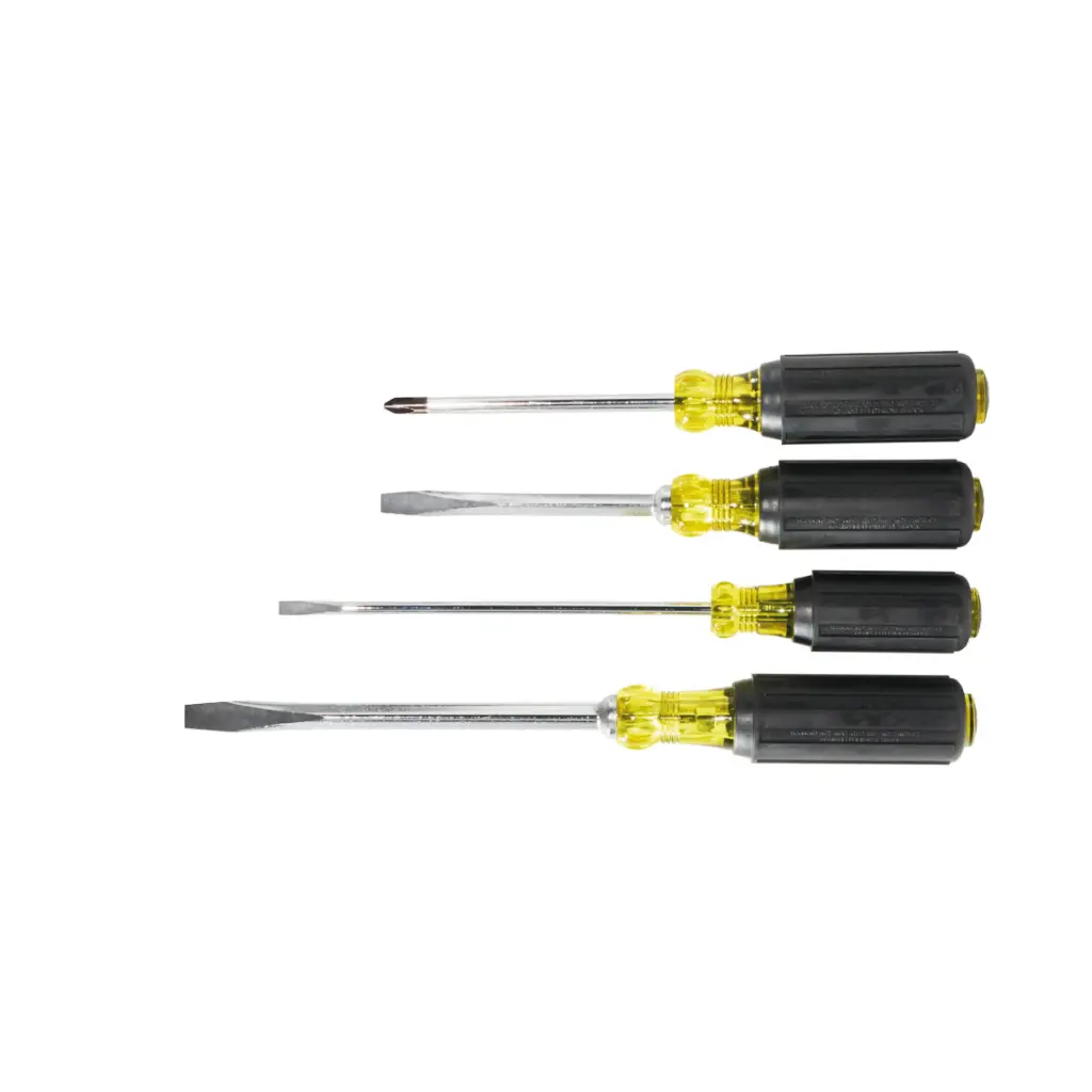 Juego de Destornilladores de Punta Phillips y Ranuradas de 4 Piezas con Mango Cushion Grip - Klein Tools