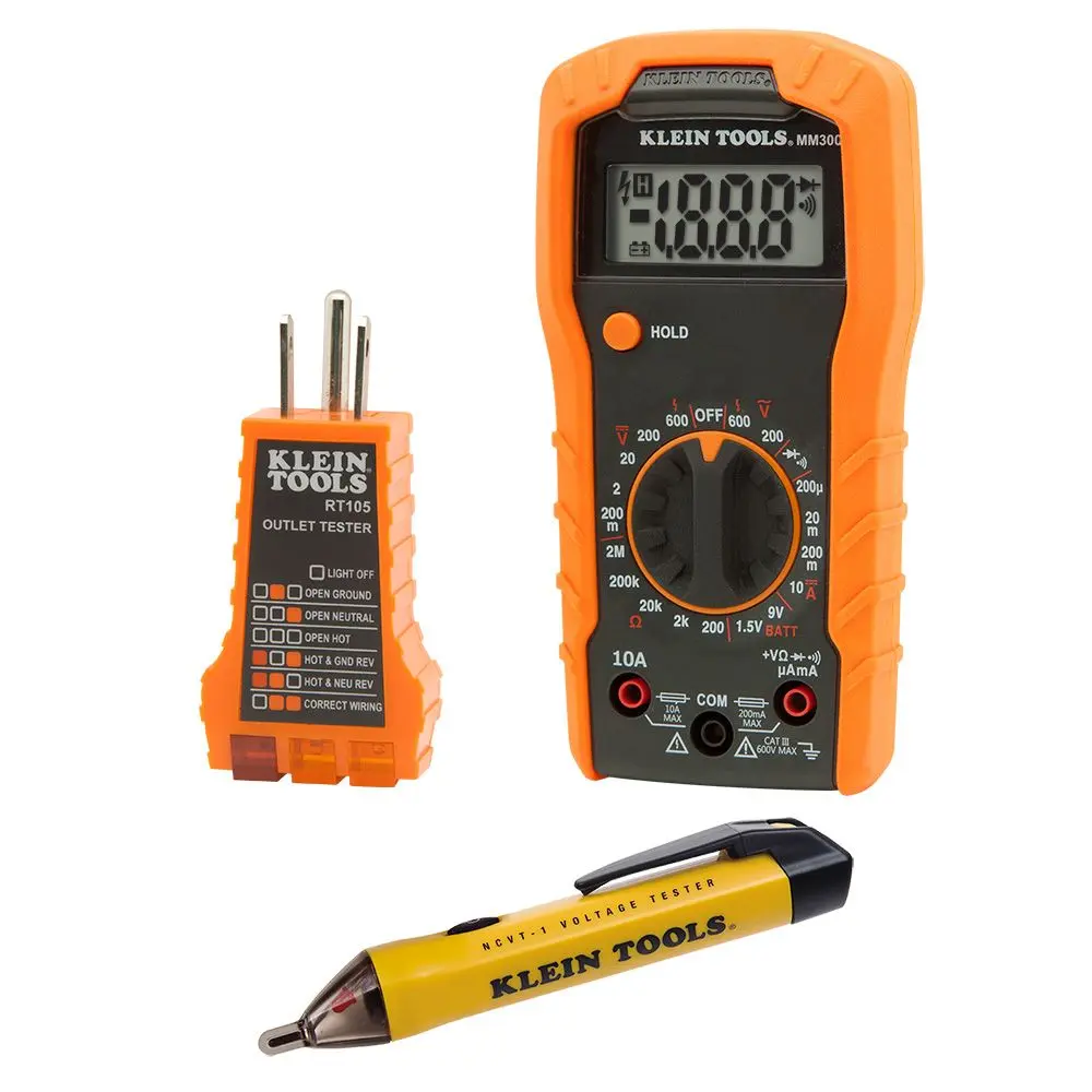 Kit de Probador de Voltaje sin Contacto y Probador de Tomacorriente GFCI - Klein Tools