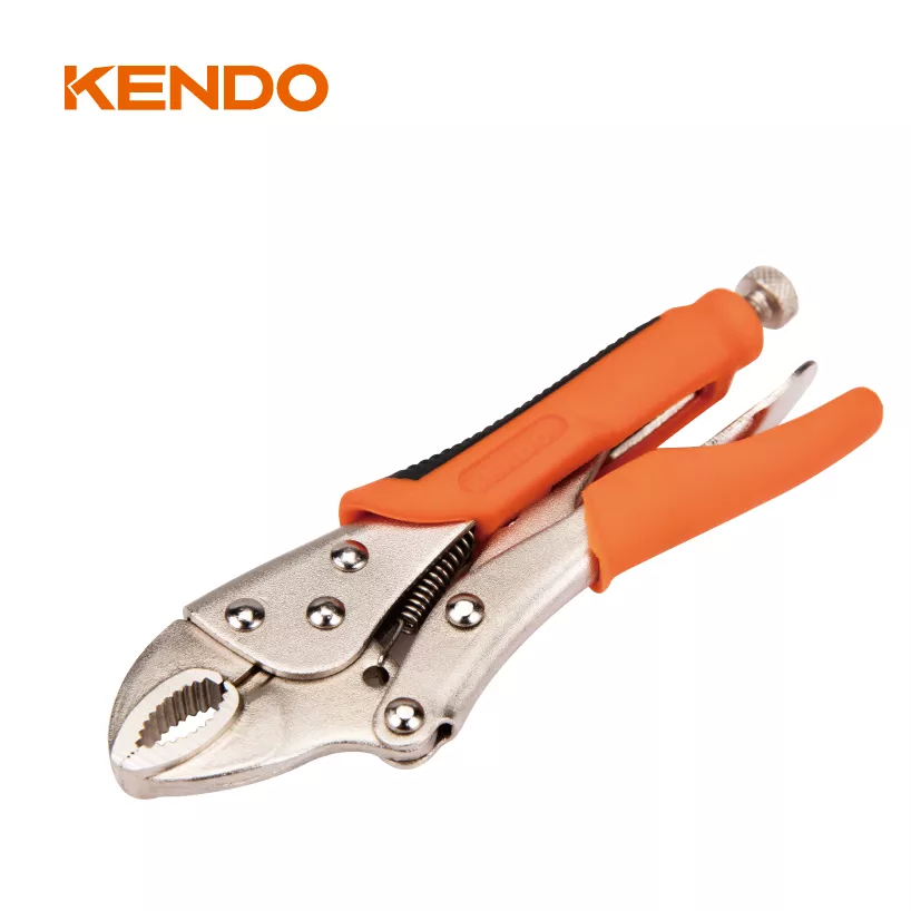 Pinza de Presión de Mordazas Curvas Hyper Tough Cr-V con Mango Plástico - Kendo