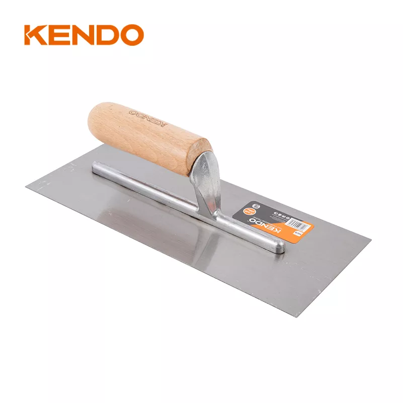 Llana de Metal Lisa con Mango Madera de 5" x 11" - Kendo