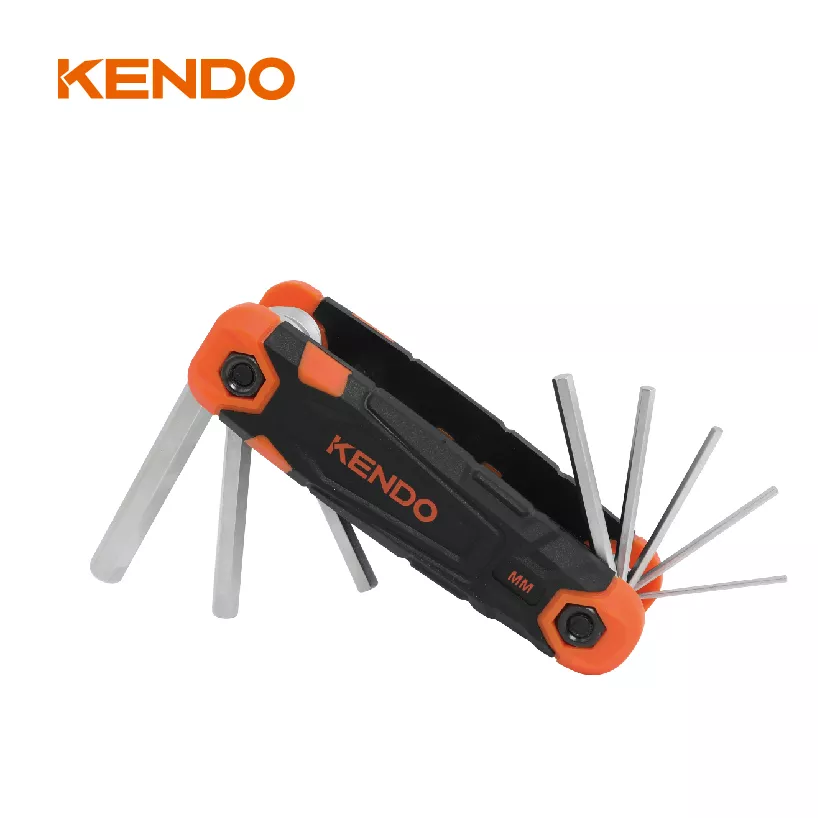 Llave Hexagonal Plegable de 8 Piezas de 1.5 a 8mm - Kendo