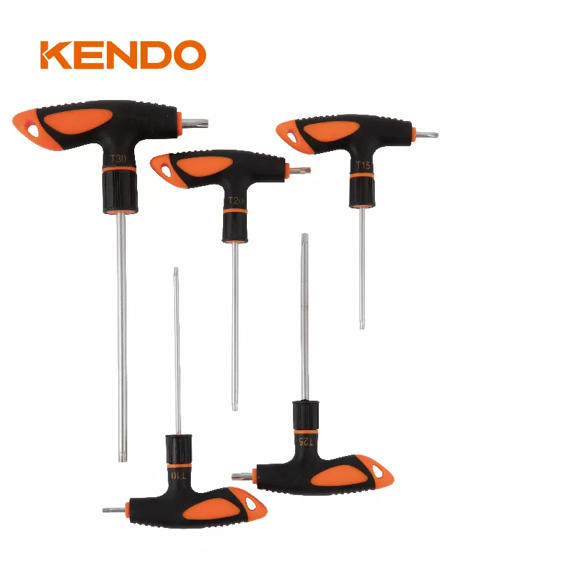 Juego de Llaves Torx de 5 Piezas con Mango en T de T10 a T30 - Kendo