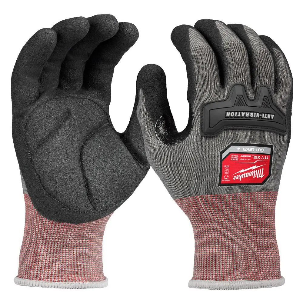 Guantes Antivibración con Nivel 4 de Corte y Alta Destreza Recuebierto de Nitrilo - Milwaukee