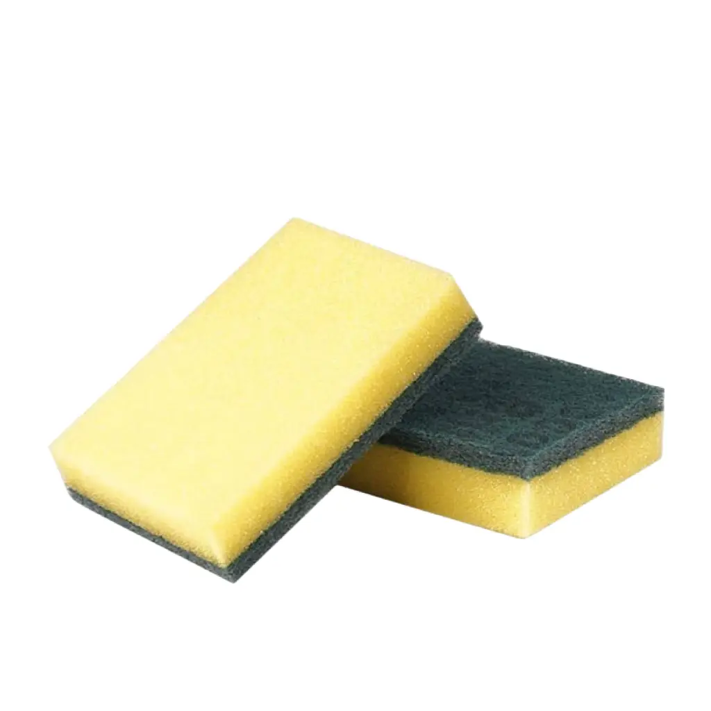 Esponja Amarilla con Fibra Verde - 80 mm x 120 mm - Scotch-Brite - 3M