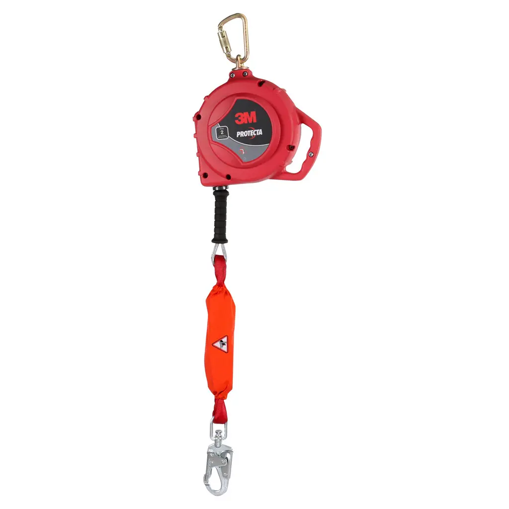 Linea de Vida Protecta de 33' Autoretractil con Cable Galvanizado y Gancho Giratorio de Acero - Clase 2 - ANSI - 3M