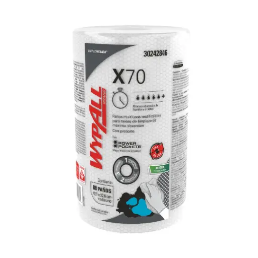 [KCP-30242846] Paños de Limpieza WypAll X70 Antibacterial - Rollo de 88 Paños - KCP