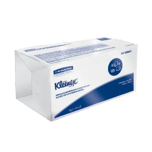 [KCP-30206013] Papel Servilleta Interfoliada Food Service - Blanco - Kleenex - Caja de 36 Paq. x 125 Hojas - KCP