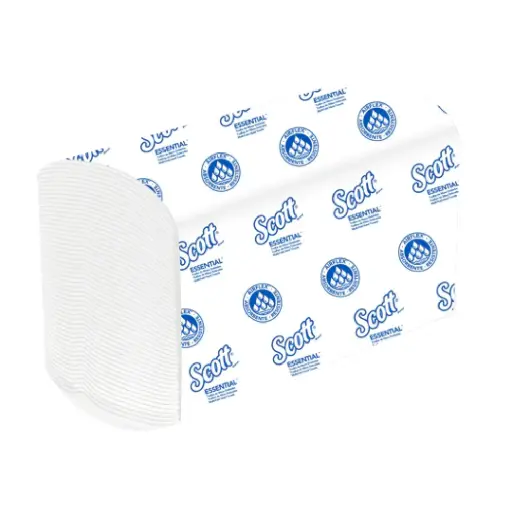 [KCP-30228392] Papel Toalla de Manos Interfoliada - Blanco - Scott Essential Airflex - Caja de 25 Paq x 150 Hojas - KCP
