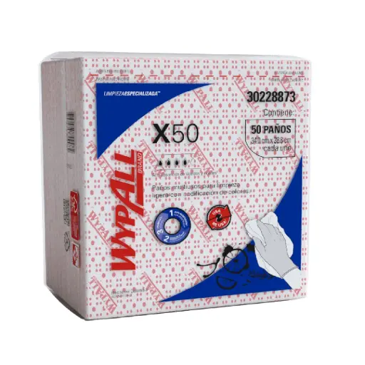 Paños de Limpieza WypAll X50 Industrial - Paq. de 50 Paños - KCP