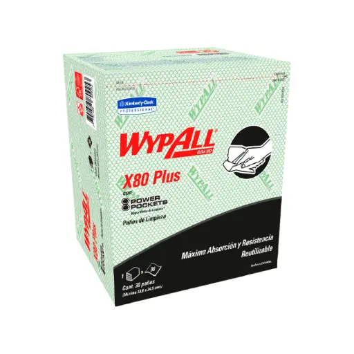 Paños de Limpieza WypAll X80 Plus - Paq. de 30 Paños - KCP