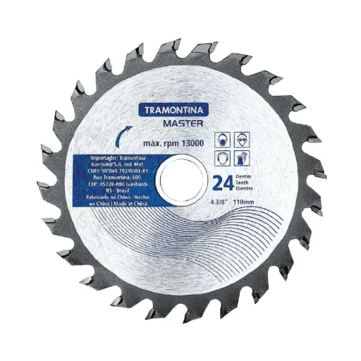 [42633/101] Disco Sierra de 4-3/8" con 24 Dientes para Corte de Madera - Tramontina