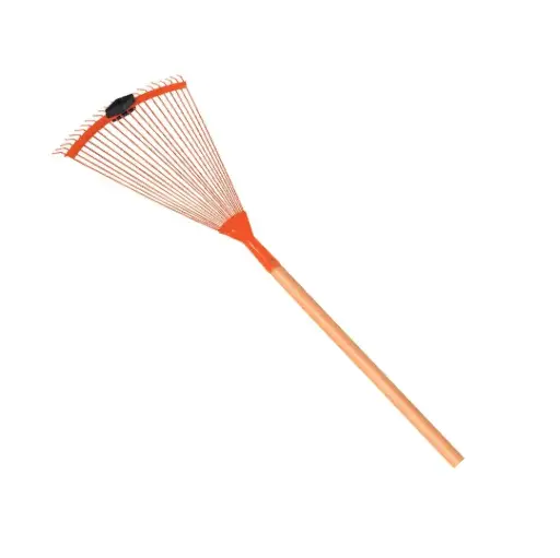 Escoba Metálica Regulable de 22 Dientes con Mango de Madera de 120 cm - Tramontina
