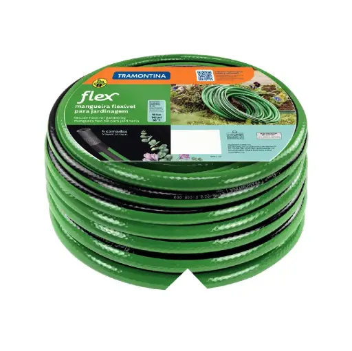 [79165/530] Manguera Flex para Jardín con Franja Negra de 4 Capas - Tramontina