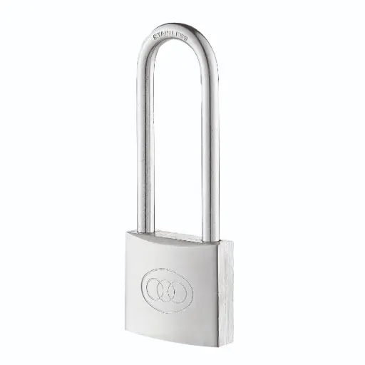 Candado de Acero Inoxidable con Cuello Largo - Tri-Circle