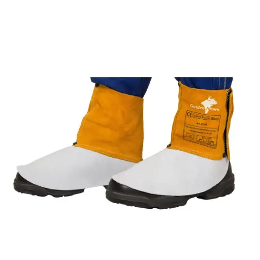 [WELDAS-44-2106] Polaina de Cuero para Soldador de 6" - Modelo Golden Brown - Weldas