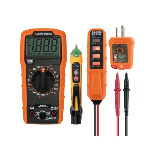 [KT-MM320KIT] Multímetro Digital de 600 V AC/DC / 10 A DC con Kit de Prueba Eléctrica - Klein Tools