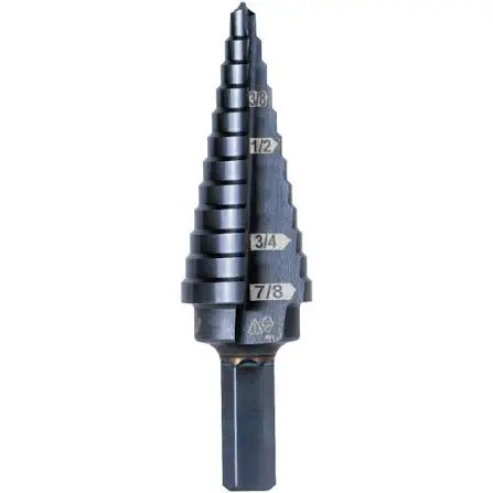 Broca Escalonada Hexagonal de 3/8" con Doble Acanaladura Recta - Klein Tools
