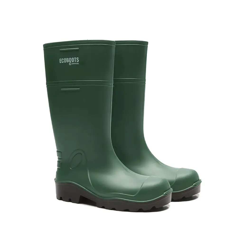 Bota de PVC de caña larga verde