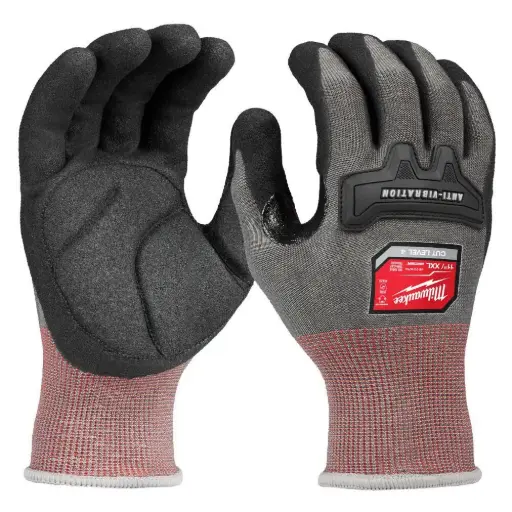 Guantes Antivibración con Nivel 4 de Corte y Alta Destreza Recuebierto de Nitrilo - Milwaukee
