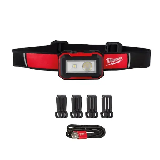 [2115-21] Lámpara LED para Trabajo con Banda para Cabeza o Casco de Perfil Bajo Recargable - Milwaukee