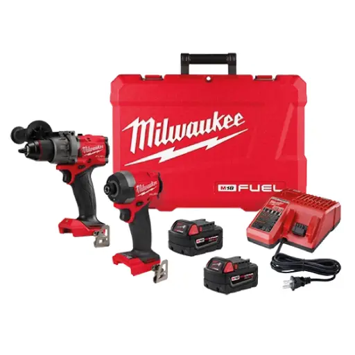[2691-22] Kit Inalámbrico de Taladro 1/2" y Destornillador de Impacto Hexagonal 1/4" con 2 Baterías y 1 Cargador - Milwaukee