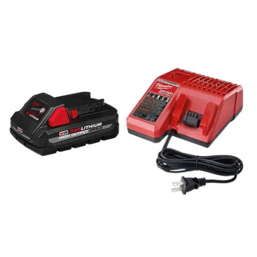 [48-59-1880] Kit de Bateria M18 RedLithium Alto Rendimiento XC 8.0 Ah y Cargador M12/M18 - Milwaukee