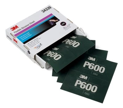 Lija Abrasiva Flexible Hookit 5-1/2" x 6-4/5" - Paq. de 25 Uds - 3M